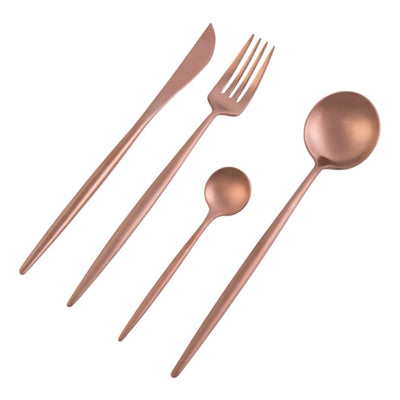 Finery - Sleek 24pc Cutlery Set - rose gold