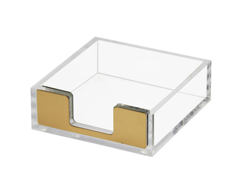 Acrylic Post It Holder - Gold