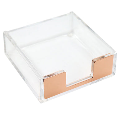 Acrylic Post It Holder - Rose Gold