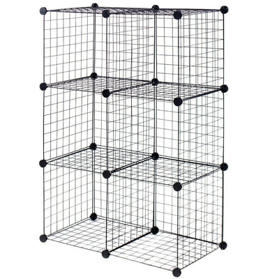 Wire 6 Cube Cabinet - Black