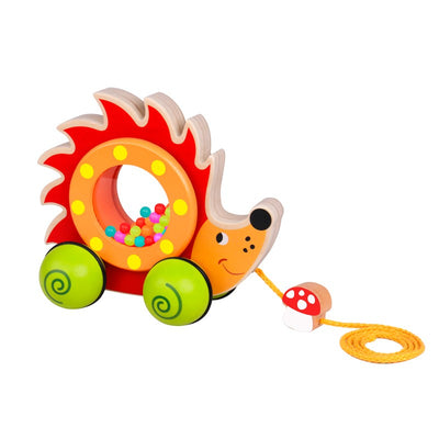 Nuovo Wooden Pull Along - Baby Hedgehog