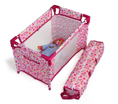 Jeronimo Doll Camp Cot - Pink Floral