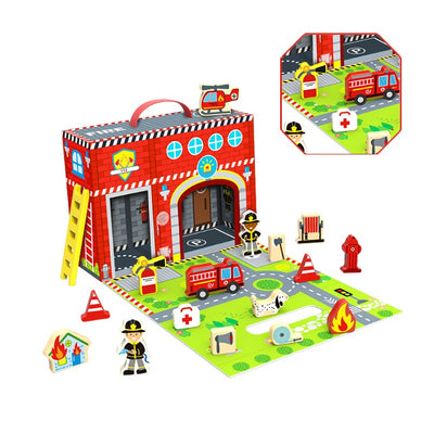 Nuovo Wooden Fire Station Box
