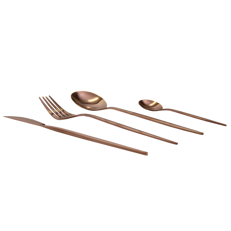 Finery - Sleek 24pc Cutlery Set - rose gold