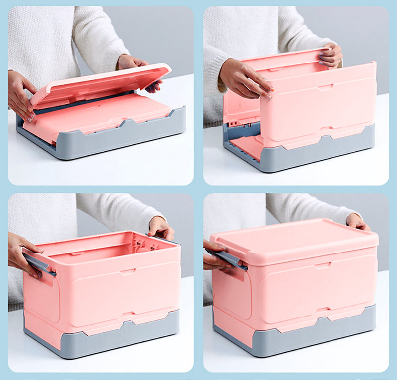 Foldable Storage Clip Boxes - Small - Pink