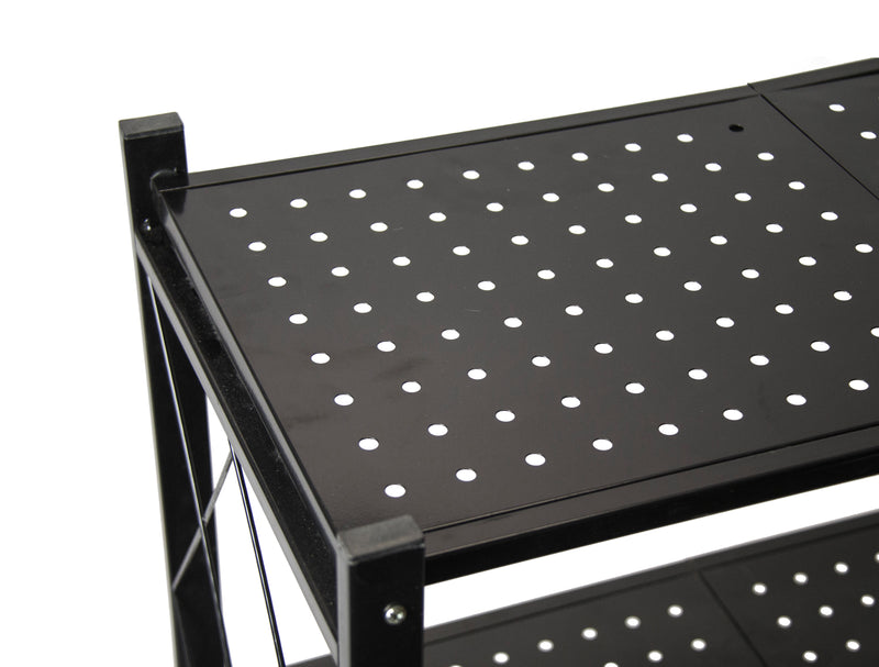 Fine Living Foldable stroage rack-Black Metal 4 La