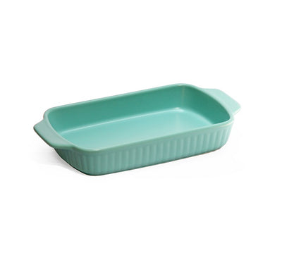 Fine Living Rectangular Ceramic Dish - Blue