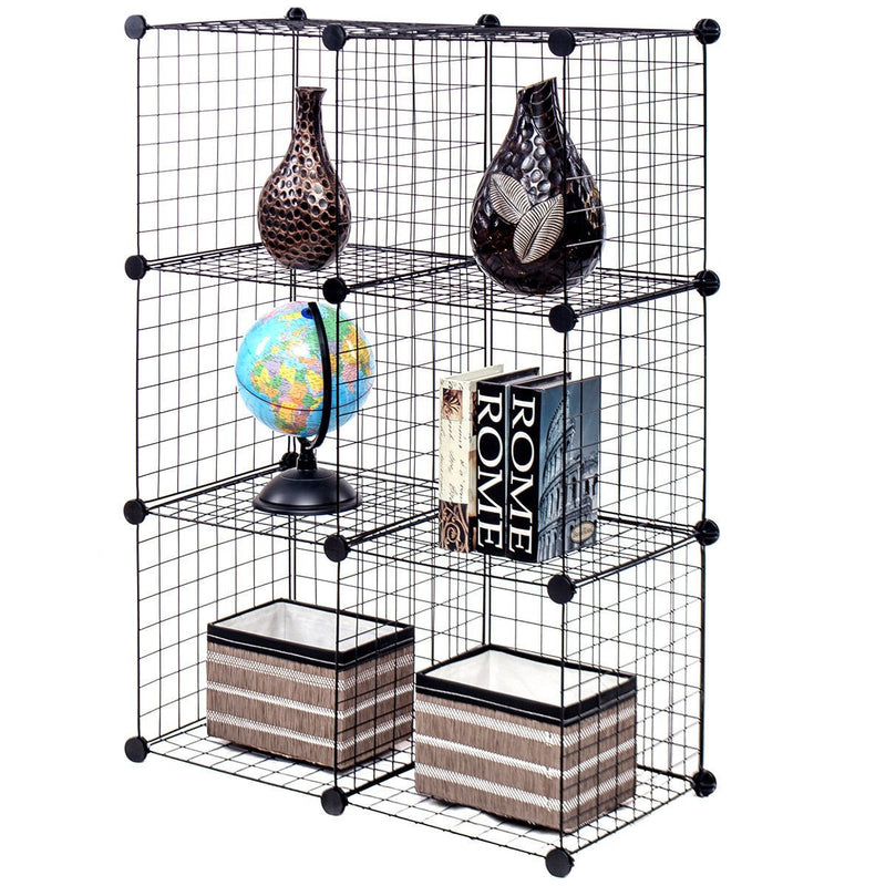 Wire 6 Cube Cabinet - Black