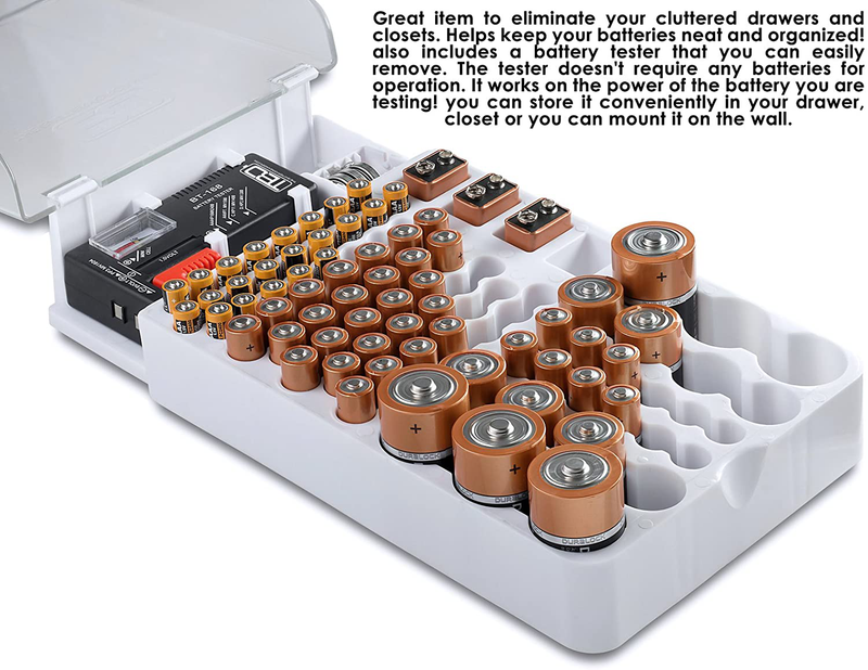 Battery Storage Organizer Box