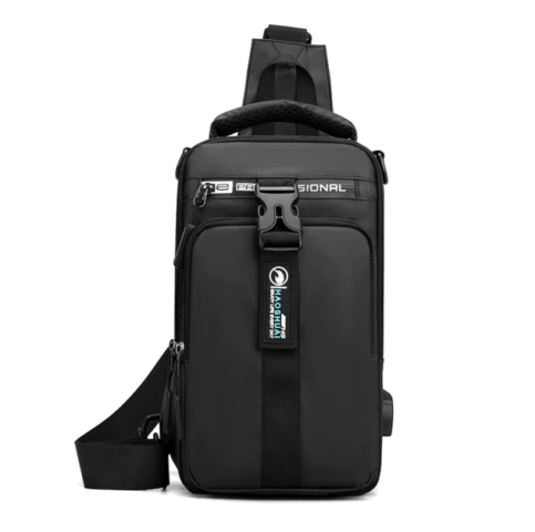 USB Charging Compact Bag - Black